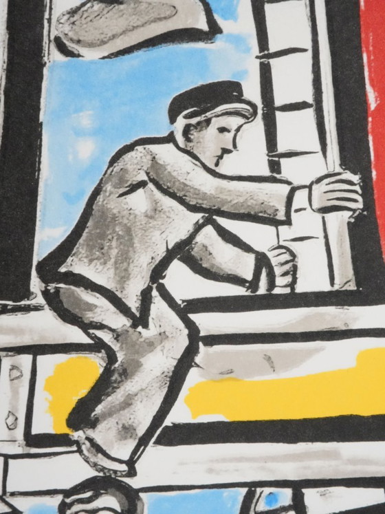 Fernand Léger: Die Baumeister in den Wolken, signierte Lithografie – Lithographien & Drucke, Paper (photo 6 of 11)