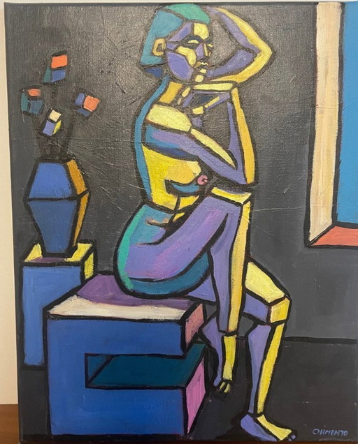 Artist painting - Laurent CHIMENTO - Nude