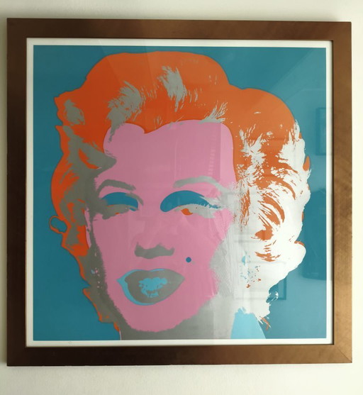 Andy Warhol, Marilyn Monroe (Sunday B. Morning, troisième édition européenne), variante bleu clair – Encadrée, excellent état