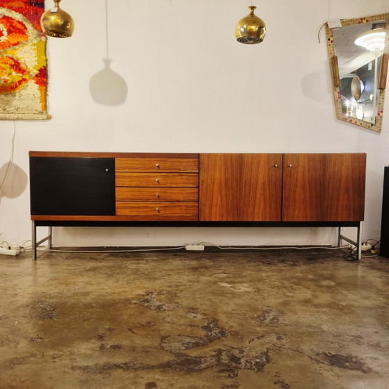 Fristho Dressoir Palissander, Zwart En Chroom, Model BDR-250, 1960 – Chrome, Metal, Vintage (photo 13 of 14)