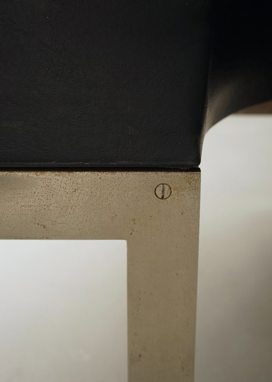 Mid-Century Round Modernist Benches. 1960s. Set of 2 – Metal, Plastic (photo 11 of 23)