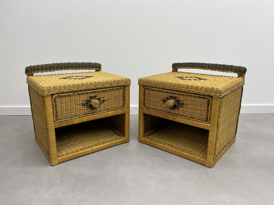 Image 1 of 2 comodini in vimini