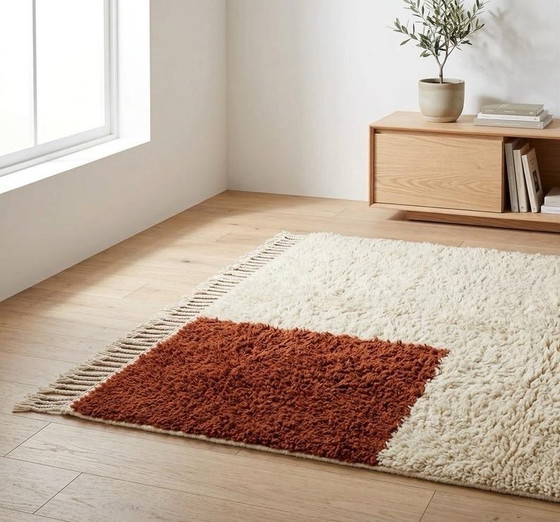 Tapis berbère en laine 200/300cm, Crème (photo 5 sur 5)
