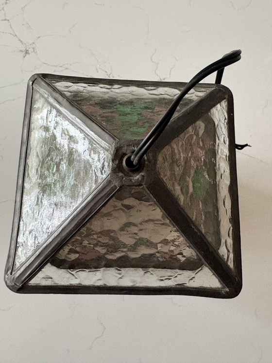 Lampada a sospensione vintage in stile Tiffany - Vetro colorato – Lampade a sospensione, Glass, Metal (photo 3 of 5)