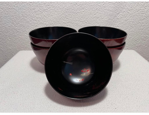 5 schöne japanische Yamanaka-Suppenschalen von Zohiko Kyoto