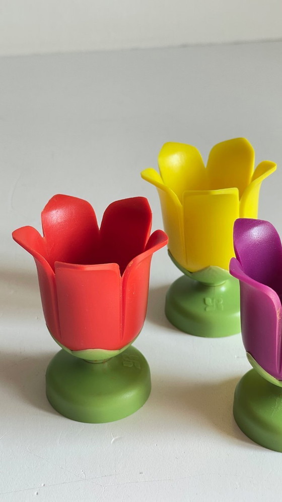 Image 1 of Vintage Tulip Egg Cups