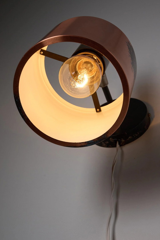 Copper and Black Metal Wall Sconce, Scandinavia – Wall lights, Scandinavian (photo 5 of 12)