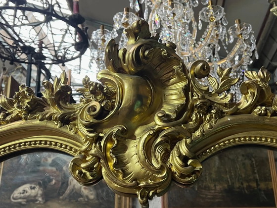 Miroir hauteur 214 cm, cheminée style Louis XV., Bois (photo 14 sur 17)