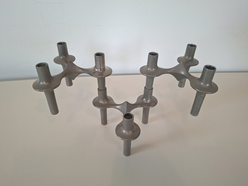 3x Stoff Nagel BMF vintage candle holders