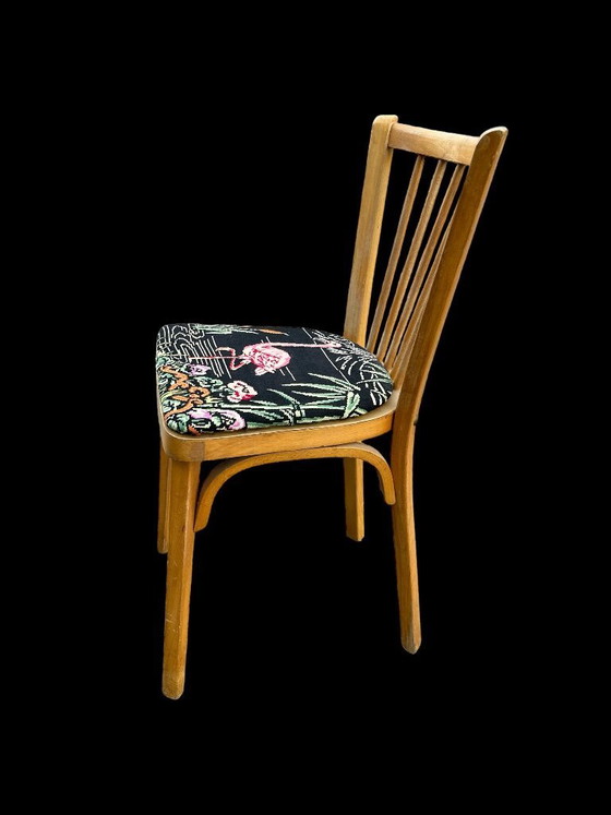 Baumann chair reupholstered with vintage tapestry – Dining chairs, Wood (photo 5 of 9)