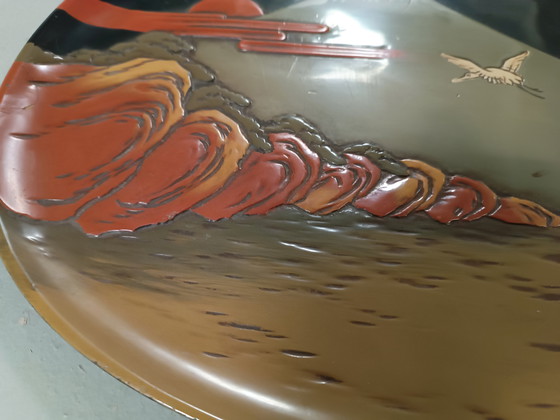 Image 1 of Vassoio giapponese antico in lacca vintage