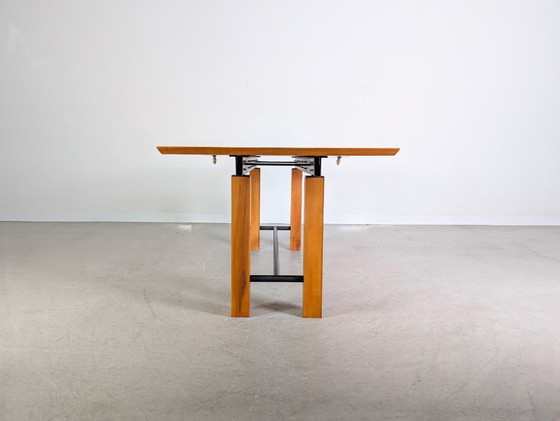 Image 1 of Large wooden dining table, beech design, country style, industrial style
