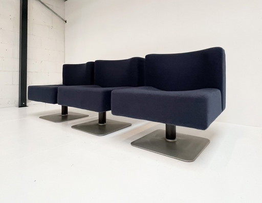 Mauser System 350 modular element bench by Herbert Hirche, 1980s