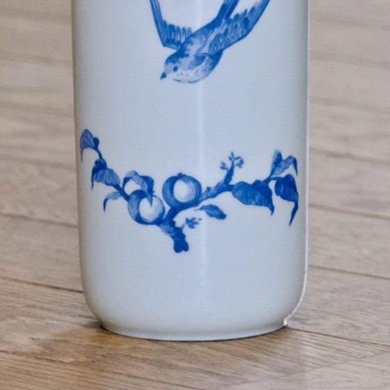 Image 1 of Royal Limoges porcelain vase with a blue bird