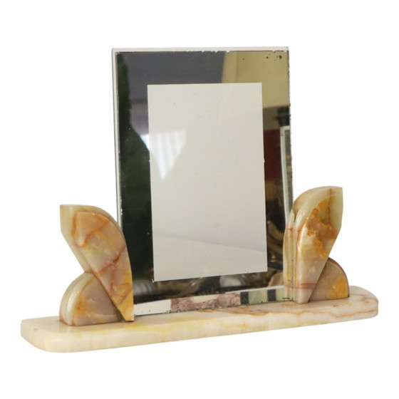 Cuadro grande estilo art déco con marco de fotos, mármol ónix y borde espejado. – Marcos de fotos, Marble (photo 19 of 22)