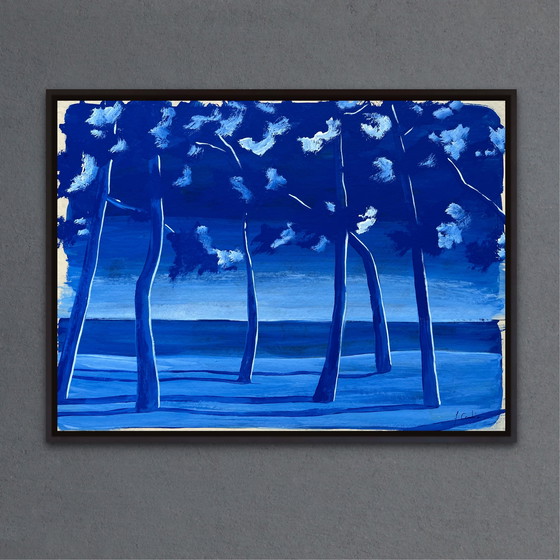 Image 1 of Gouache on cardboard, 40x30cm, framed.