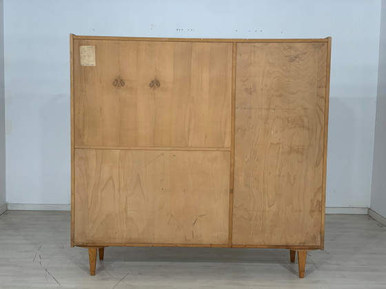 Image 1 of Mid Century hoge kast woonkamer vintage