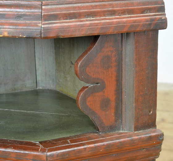 Image 1 of Swedish Farmhouse Corner Cabinet, 1817