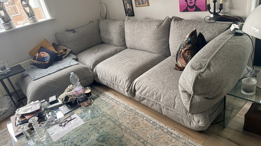 Canapé d'angle Sumo Gris bouclé – Fatboy, 3 5 zitsbanken, Textile