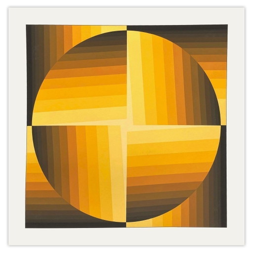 Enrique Careaga Screenprint Composition Cinétique 1975 – lithos zeefdrukken, Paper