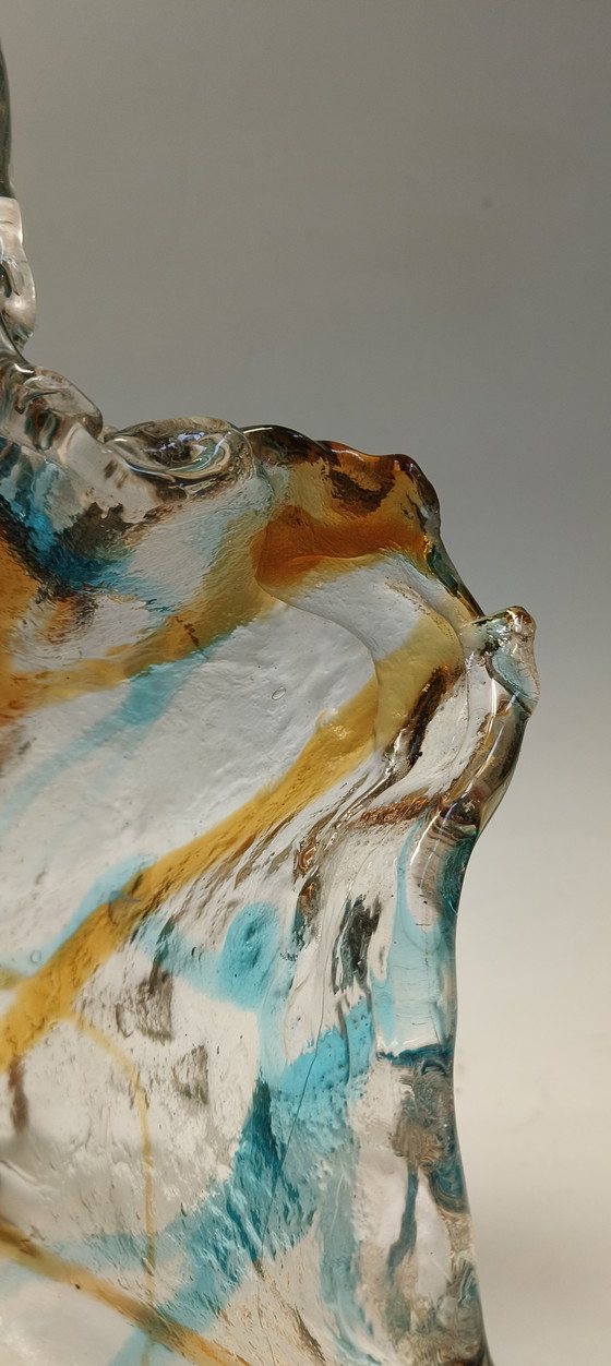 Image 1 of Vintage design italiaans gekleurd glazen Murano hanglamp in de stijl van Nason