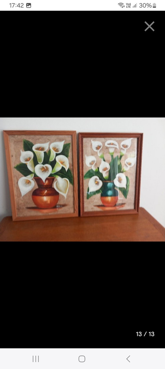 Image 1 of rare triptyque d'art amate du mexique – signé Marín Mexico