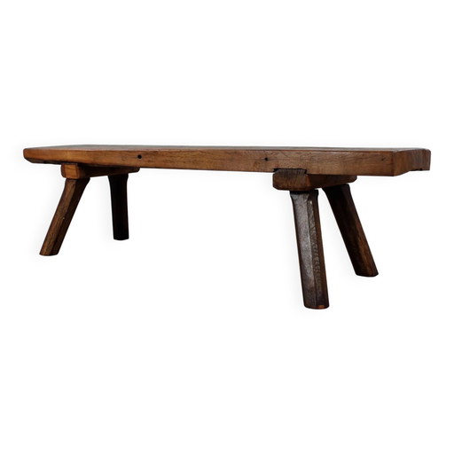 Banc de Boucher Restauré, Banc d'Assise, Table Basse, Banc à Fleurs