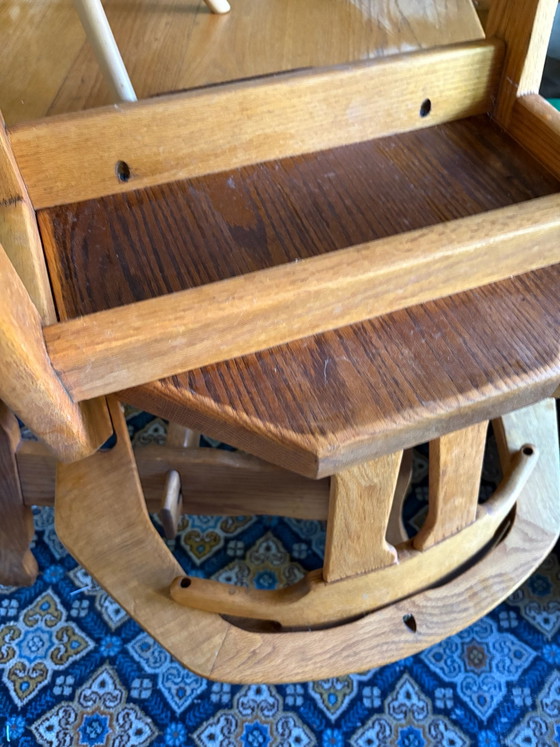 4 authentieke vintage stoelen, Eetkamerstoelen, Hout, Bruin (foto 3 van 8)