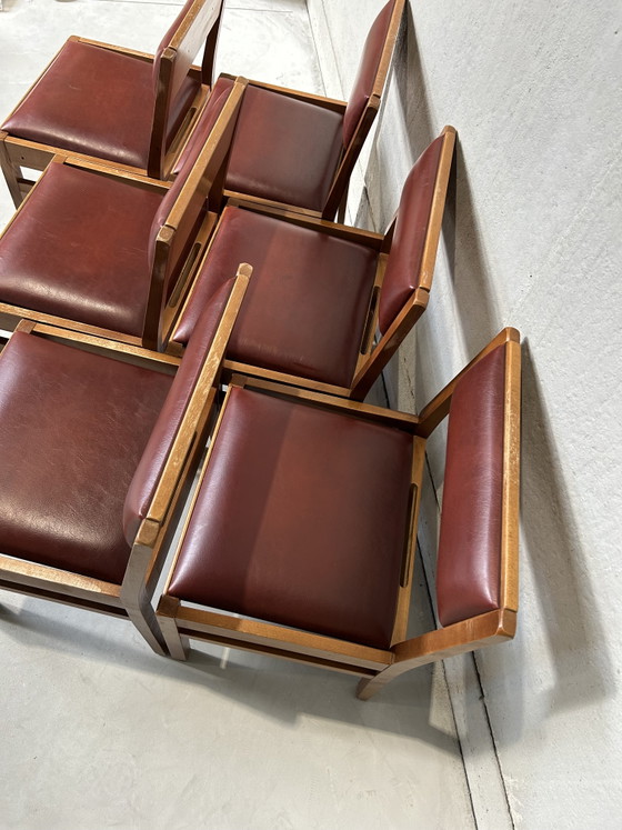 Vintage moderne du milieu du siècle – Mid Century Modern, Chaises de salle à manger, Wood, Skai (photo 3 of 7)