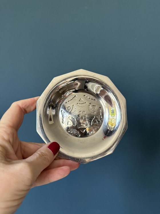 Image 1 of RARO! Coquillor, pressa per burro d'epoca placcata in argento