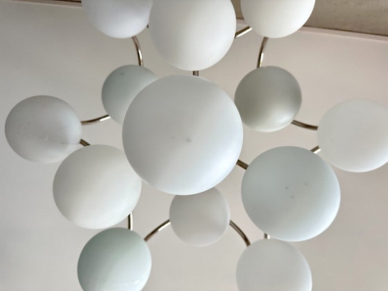 Vintage Boulanger Sputnik Lamp, Ceiling lights, Glass, Metal, Silver (photo 7 of 13)