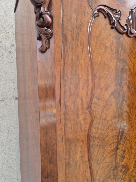 Grande armadio a frontone Biedermeier. Armadio antico. Credenza / mobile, Armadi contenitori, Legno, Marrone (foto 11 di 11)