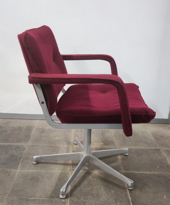 4x Vintage Artifort dining chairs, 80s style – Metal, Textile (photo 4 of 9)
