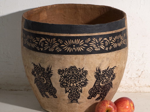 Antico contenitore cinese in cartapesta – Cina, circa 1900 – decoratieve objecten, Paper (photo 2 of 40)