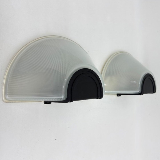 Image 1 of Set di 2 applique da parete Prisma in vetro MEGA, anni '80, Italia