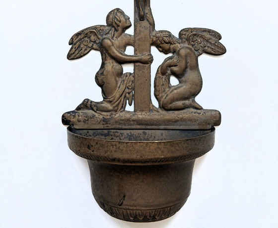 Image 1 of (W013) Pila bautismal antigua de bronce de principios del siglo XX, Francia