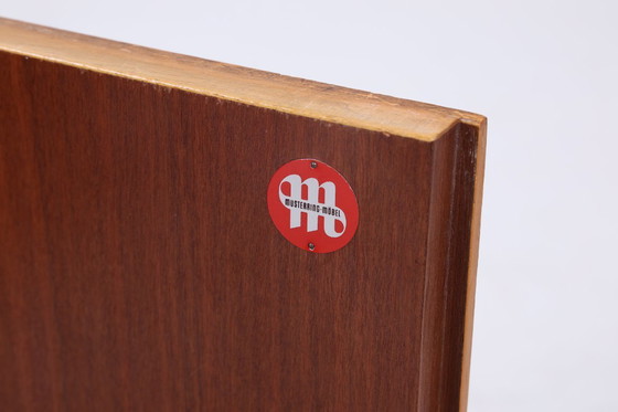 Image 1 of Vintage Musterring segretario in frassino | Mid Century desk cabinet work desk retro wood storage 50s #07-01