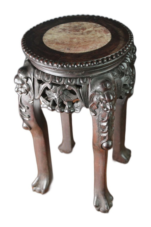 Espositore cinese con inserto in marmo