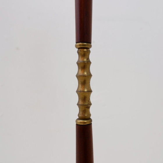 Image 1 of Three-arm tripod floor lamp with opaline glass, attributed to Stilnovo - 1950s