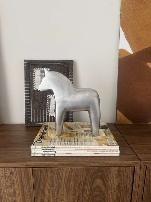 Dala Paard aluminium IKEA Finansiell 1999 vintage verzamelaar