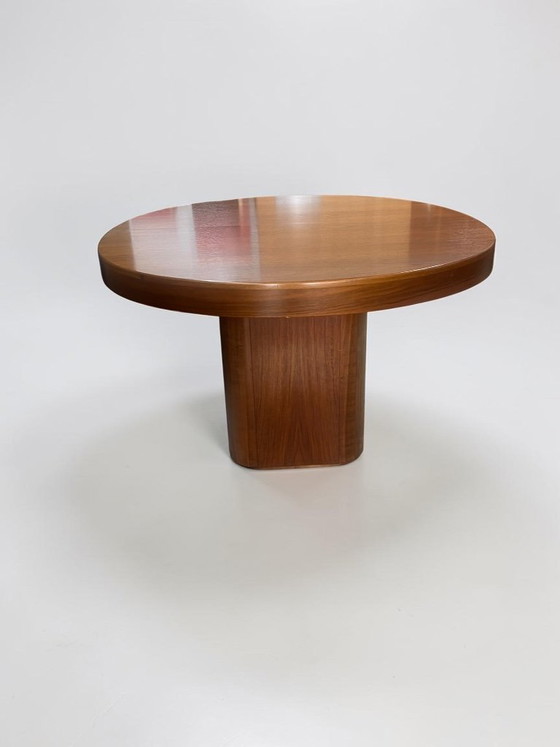Image 1 of Mid Century Esstisch Nussbaum ausziehbar 140–260 cm | Vintage Design Tisch massiv Holz Alma Deutschland