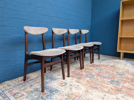 4x Vintage Design Chairs, Rajmund Halas For Paczkow, 1960s