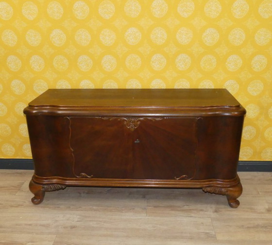 Image 1 of vetrina in vetro curvo semicircolare, mobile da soggiorno, vetrina Thummernicht, credenza alta in vetro, mobiletto per stoviglie