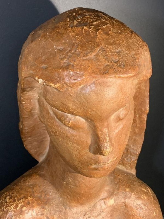 Sculpture Expressionniste Art Déco Buste de Femme Nue par Harry Elstrom, années 1940 – Art Deco (photo 11 of 18)