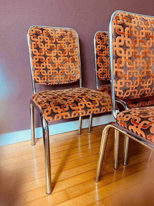 Set Scandinavian retro stoelen