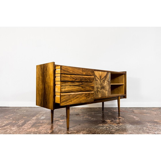 Image 1 of Mid-century walnut sideboard, Poland 1960s