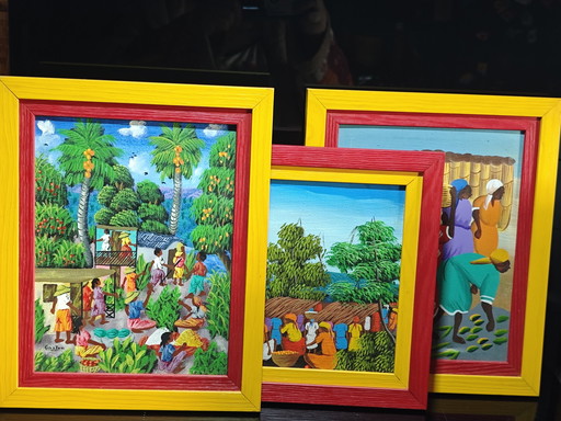 Trilogía de pinturas haitianas