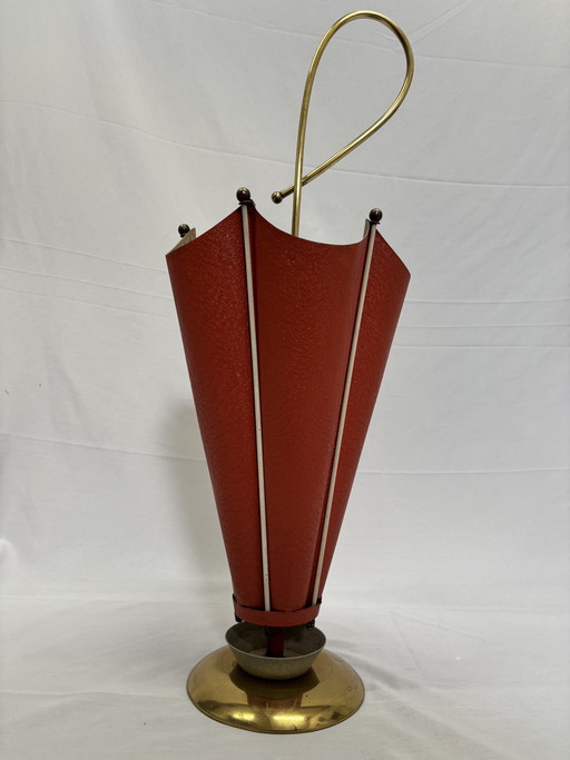 Vintage Mid-Century design paraplubak jaren '50/'60 rood