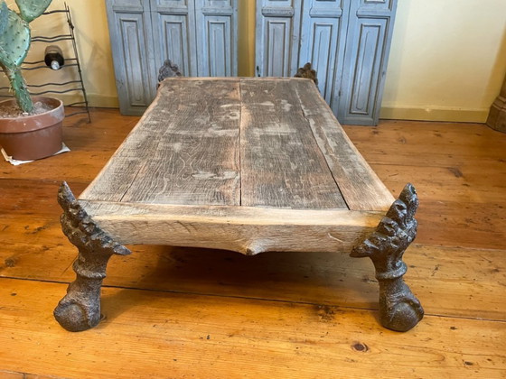 Image 1 of Robuuste Salontafel Bijzettafel met Klauwen