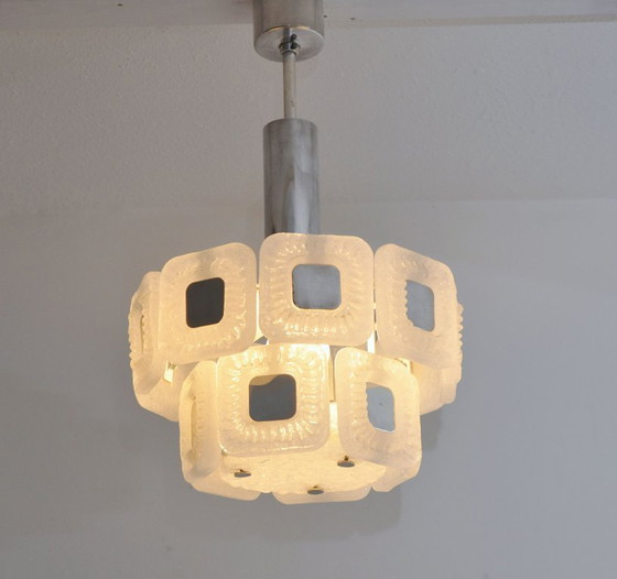 Image 1 of Lustre Kaiser en verre dépoli neige